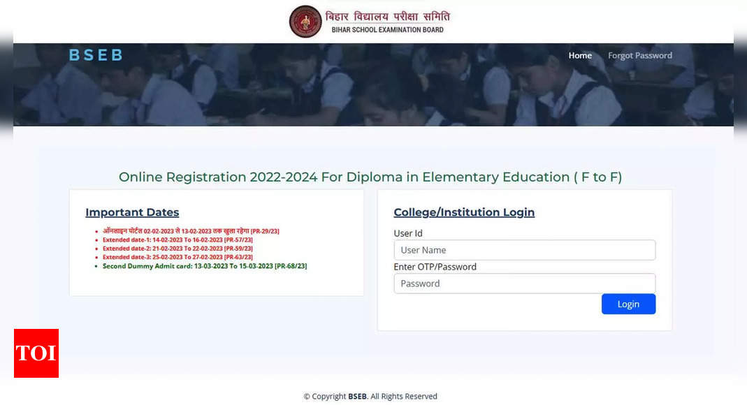 BSEB commences registration for Bihar D.El.ED. Counselling 2023; first checklist on Nov 11