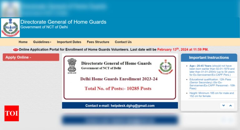 Delhi House Guard Recruitment 2024: Notification out for 10,285 vacancies, registration begins tomorrow; Tips on how to apply |