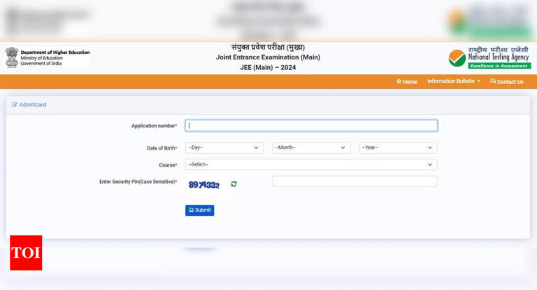 Obtain JEE Predominant 2024 Admit Card for Jan 27 to Feb 1 Exams | jeemain.nta.ac.in |