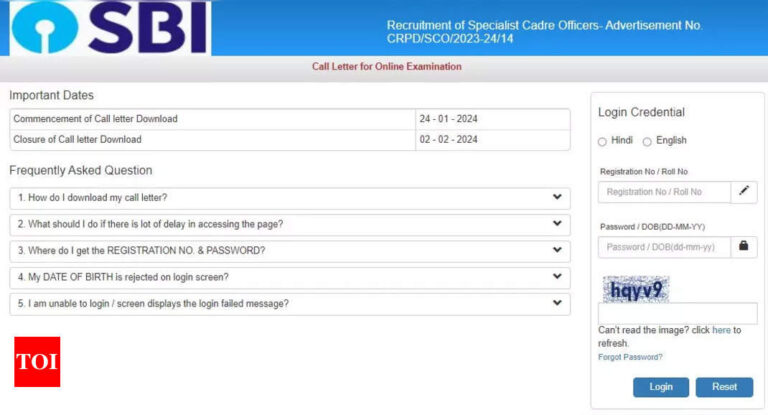 Obtain SBI SCO Admit Card 2024 at ibpsonline.ibps.in |