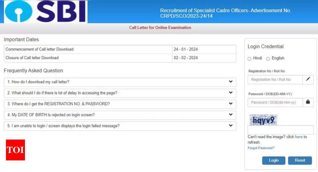 Download SBI SCO Admit Card 2024 at ibpsonline.ibps.in |