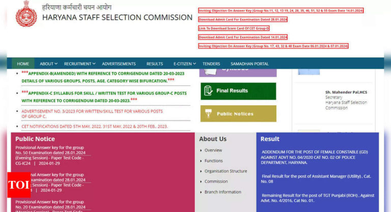 HSSC CET Group C Recruitment 2023: Reply key launched for Assistant Supervisor and different posts, direct hyperlink to examine