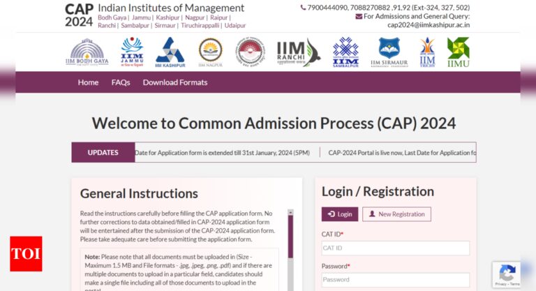 IIM CAP 2024: Registration deadline prolonged until tomorrow; Here is easy methods to apply