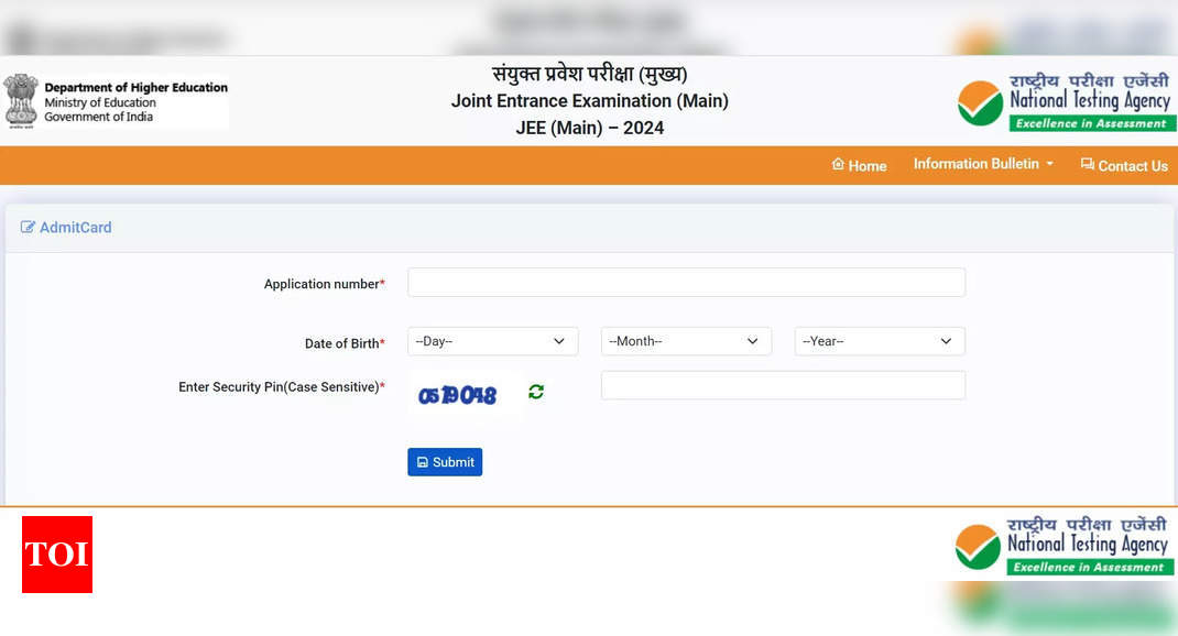 JEE Main 2024 Admit Card Released at jeemain.nta.ac.in, Download Session 1 Hall Tickets Here