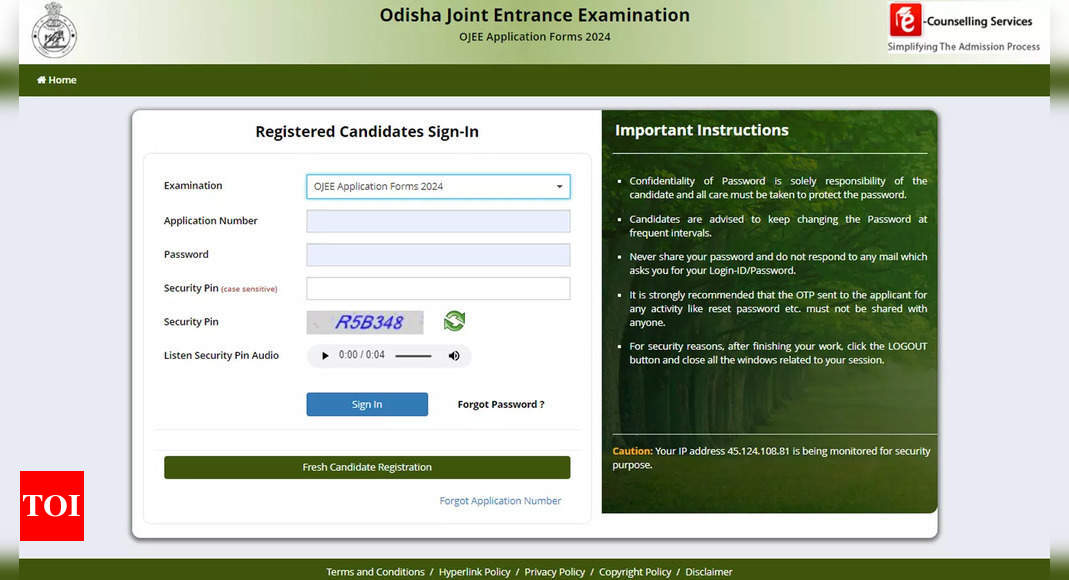 OJEE 2024 Registration, Exam Dates, Application Process | Official Website |