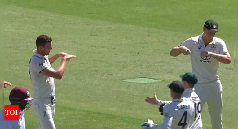 Watch: Josh Hazlewood ‘shoos’ away Covid constructive Cameron Inexperienced whereas celebrating fall of wicket | Cricket Information