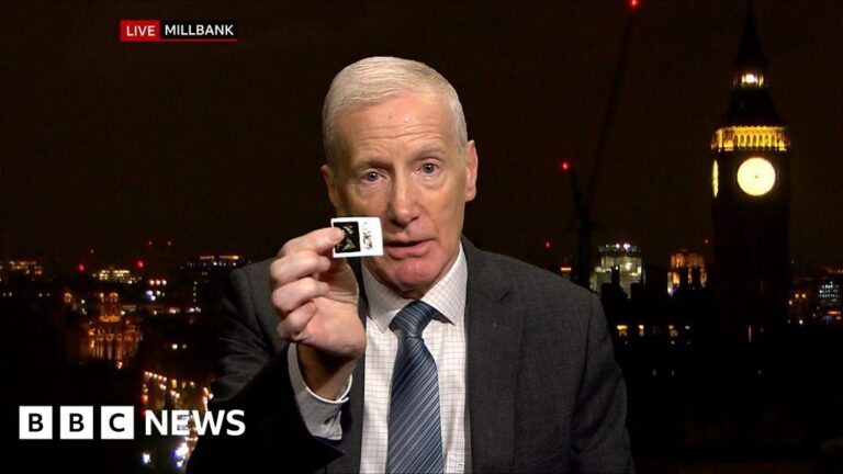 Why did MP Gregory Campbell maintain up a postage stamp on TV?