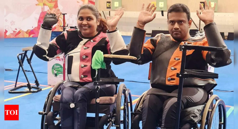 Mona-Aadithya pair clinches rifle blended group silver in Para Capturing World Cup | Extra sports activities Information