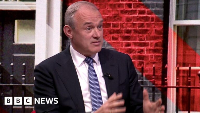 Ed Davey says stunts are to showcase insurance policies