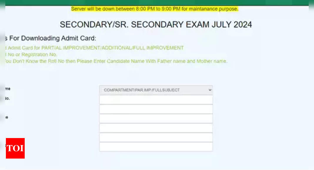 HBSE Compartment admit card 2024 Out: Obtain Haryana board tenth, twelfth Enchancment examination corridor tickets right here