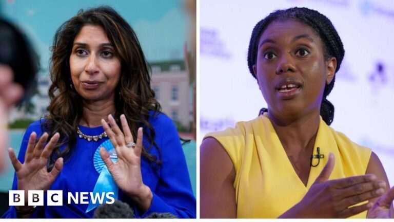 Suella Braverman in spat with Kemi Badenoch over ‘breakdown’ jibe