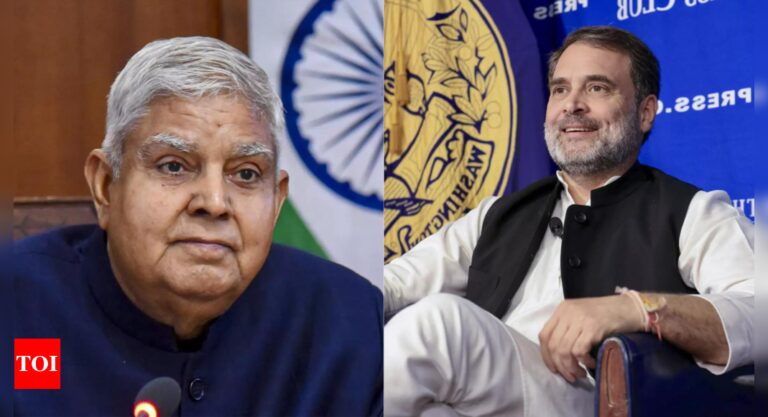 ‘No accolades for many who malign India’: VP Dhankhar intensifies assault on Rahul Gandhi over his remarks in US | India Information