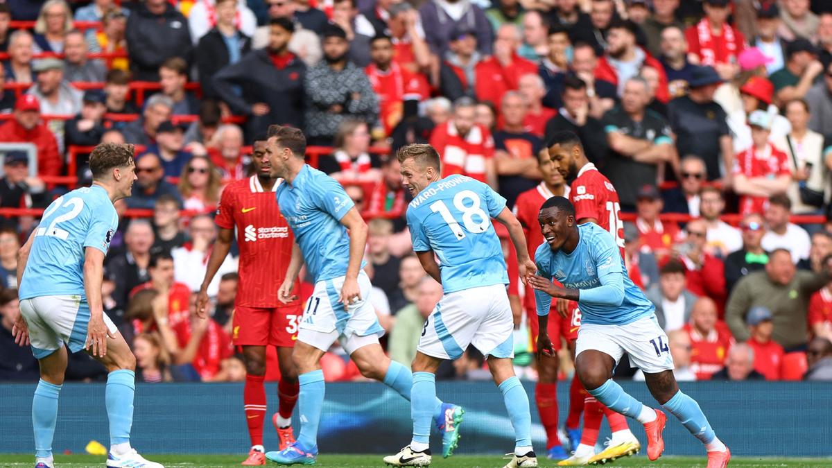 Liverpool slump to shock 1-0 home defeat by Nottingham Forest