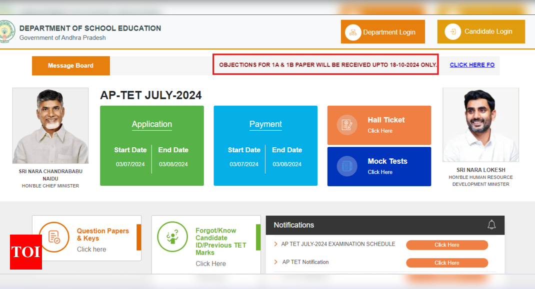 AP TET 2024 answer keys for October 6-14 exams released at aptet.apcfss.in: Direct link to check here |