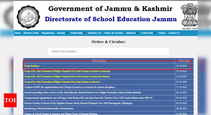 Jammu schools closed for 5 days from Oct 29 to Nov 2: Here's why |