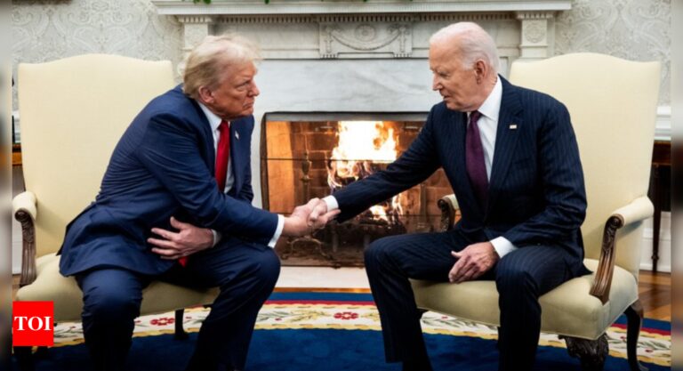 Joe and Donald heat up by the White Home hearth