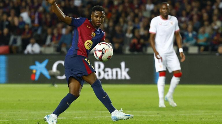 Barcelona’s Fati sidelined with hamstring damage