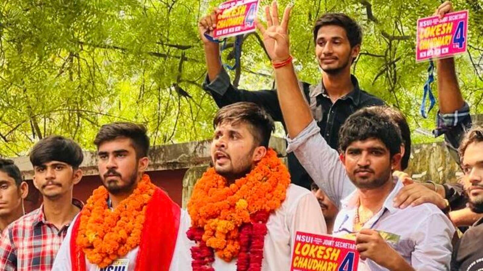 DUSU Election Results: NSUI celebrating victory in Delhi University Student Union election Results.(Photo: NSUI)