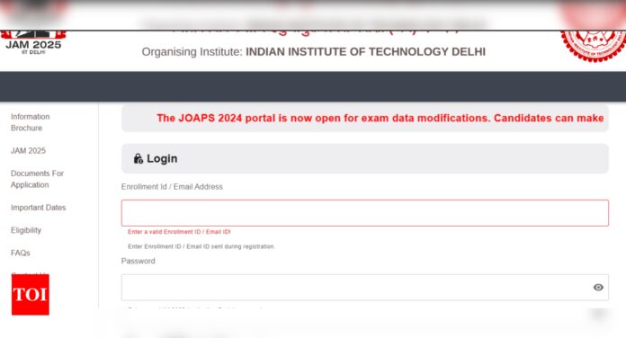 IIT JAM 2025 application correction window opens: Direct link and steps to make changes here, check editable fields