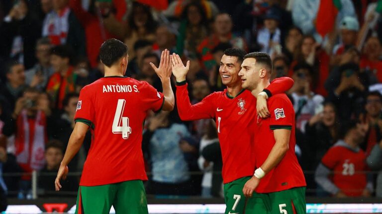 Ronaldo at double as Portugal attain Nations League quarters; Spain received