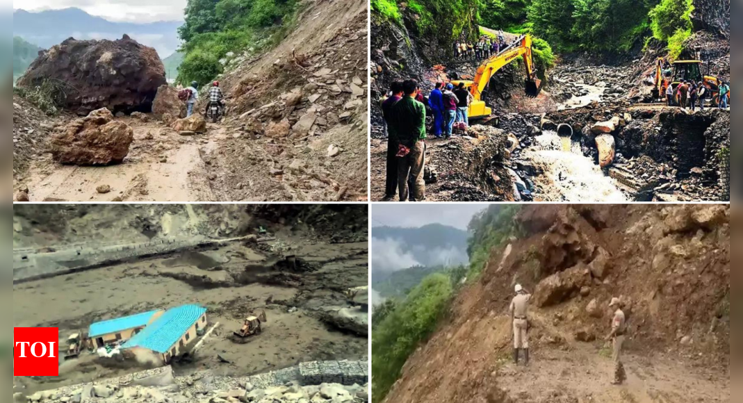Flash floods hit Himachal: Highway blocked with fresh landslide; Mandi, Kullu, Kinnaur worst hit as continuous rain hampers restoration efforts | India News
